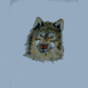 Wolf with Butterfly Ladies Baby Doll Tshirt Pocket