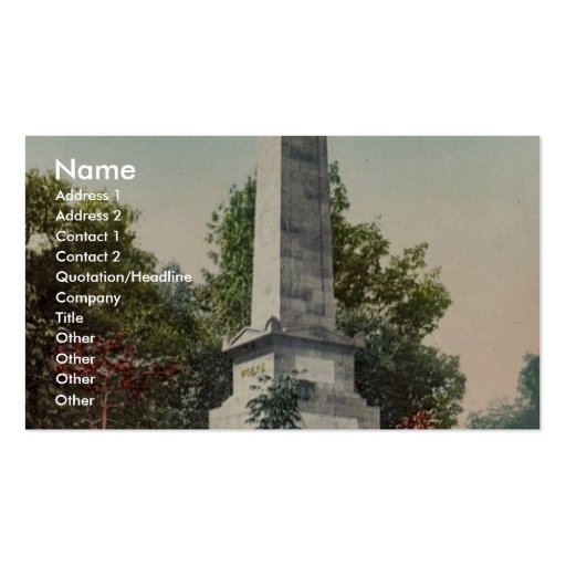 Wolfe and Montcalm monument, Quebec rare Photochro Business Card