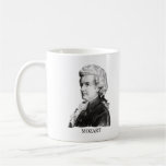 Wolfgang Amadeus Mozart, black Mug