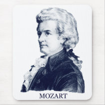 Wolfgang Amadeus Mozart, blue Mousepad