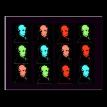Wolfgang Amadeus Mozart Collage postcards