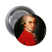 Wolfgang Amadeus Mozart portrait Pinback Buttons