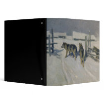 Wolfs, Winter Night, c.1910 3 Ring Binders