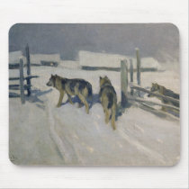 Wolfs, Winter Night, c.1910 Mousepad
