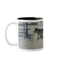 Wolfs, Winter Night, c.1910 Mug