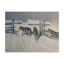 Wolfs, Winter Night, c.1910 Post Cards