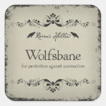 Wolfsbane Halloween Jar Sticker Label