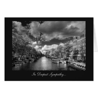 Wolvenstraat / Singel Canal - In Deepest Sympathy Greeting Card