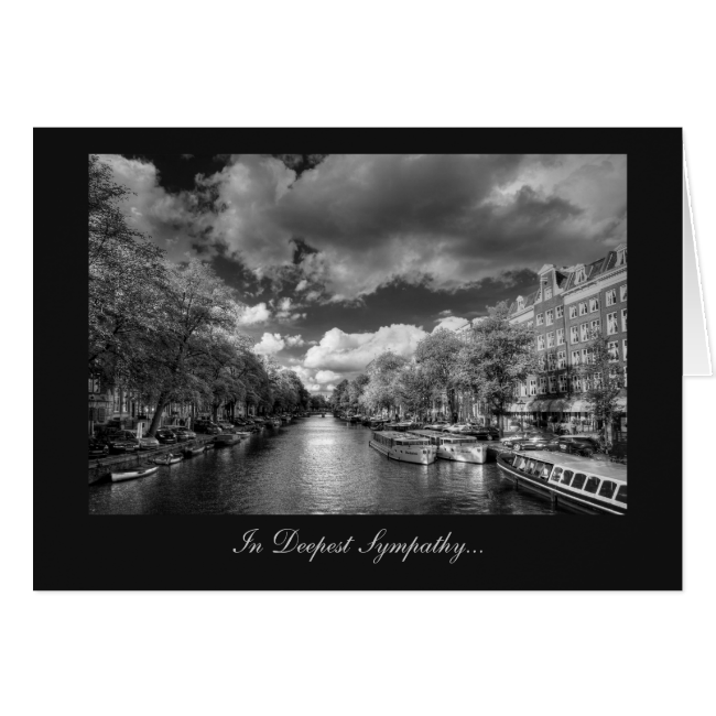 Wolvenstraat / Singel Canal - In Deepest Sympathy Greeting Card