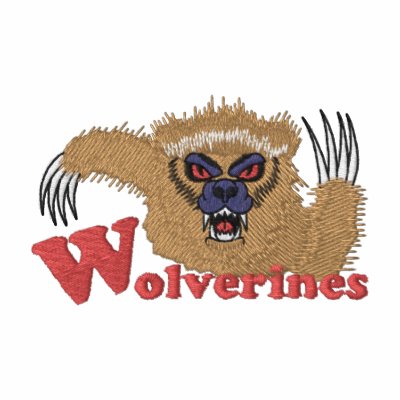 Wolverines Logo Embroidered Hooded Sweatshirt by ZazzleEmbroidery