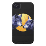 Wolves at full moon Case-Mate iPhone 4 cases