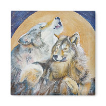 Wolves Endangered Wolf Baying at the Moon Magnets by michelleys Wolves Endangered Wolf Baying at the Moon Magnets
