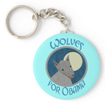 Wolves for Obama Keychain