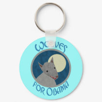 Wolves for Obama Keychain