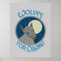 Wolves for Obama Poster
