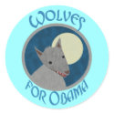 Wolves for Obama Stickers