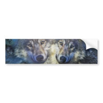 Wolves in the night bumper stickers
