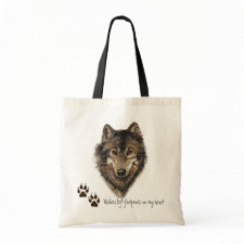 Wolves left footprints on my heart Tote Bag bag
