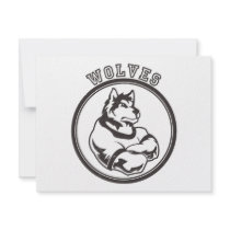Wolves or Wolf Mascot invitations