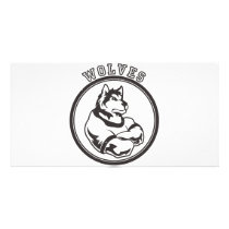 Wolves or Wolf Mascot photo cards by CustomSportsTshirts Wolves or Wolf Mascot photo cards
