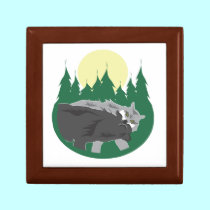 Wolves Playing Gift Box gift boxes