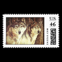 wolves postage by FaunaArt wolves postage