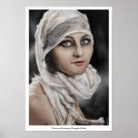 Woman and Bandages painting poster