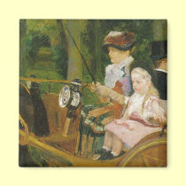 Woman and Child Driving, Mary Cassatt magnets