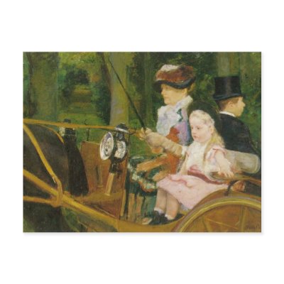Woman and Child Driving, Mary Cassatt Post Cards by vintagegiftmall