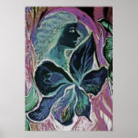 Woman and Flower, Patchwork (Muted) Print
