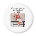 Woman at the links magnets