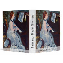 Woman At The Piano By Pierre-Auguste Renoir Vinyl Binder