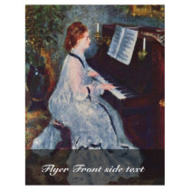Woman At The Piano By Pierre-Auguste Renoir Custom Flyer