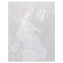 Woman At The Piano By Pierre-Auguste Renoir Letterhead