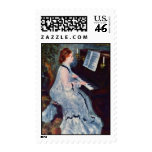 Woman At The Piano By Pierre-Auguste Renoir Postage Stamps