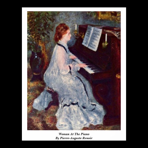 Woman At The Piano By Pierre-Auguste Renoir Poster