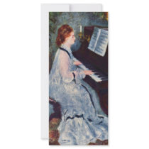 Woman At The Piano By Pierre-Auguste Renoir Customized Rack Card