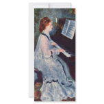 Woman At The Piano By Pierre-Auguste Renoir Customized Rack Card