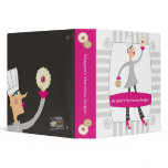 Woman baker pastry chef cookie recipe binder