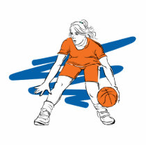 woman basketbal player acrylic cut out