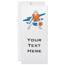 woman basketbal player personalized rack card