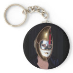 Woman behind a mask key chain keychains
