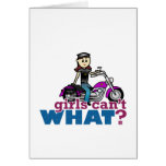 Woman Biker Greeting Card