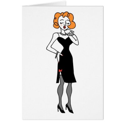 Woman Blows a Kiss Card by White_Wedding