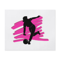 woman bowler bowling silhouette flyers