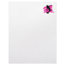 woman bowler bowling silhouette letterhead design