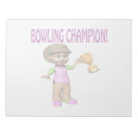 Woman Bowling Champion Scratch Pad