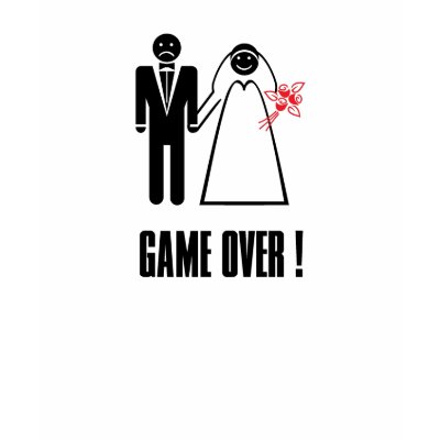 Woman Bride' s Honeymoon Wedding GAME OVER T-Shirt by aliaks