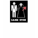 Woman Bride' s Honeymoon Wedding GAME OVER T-Shirt