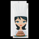 Woman chef Birthday cake Customized Rack Card